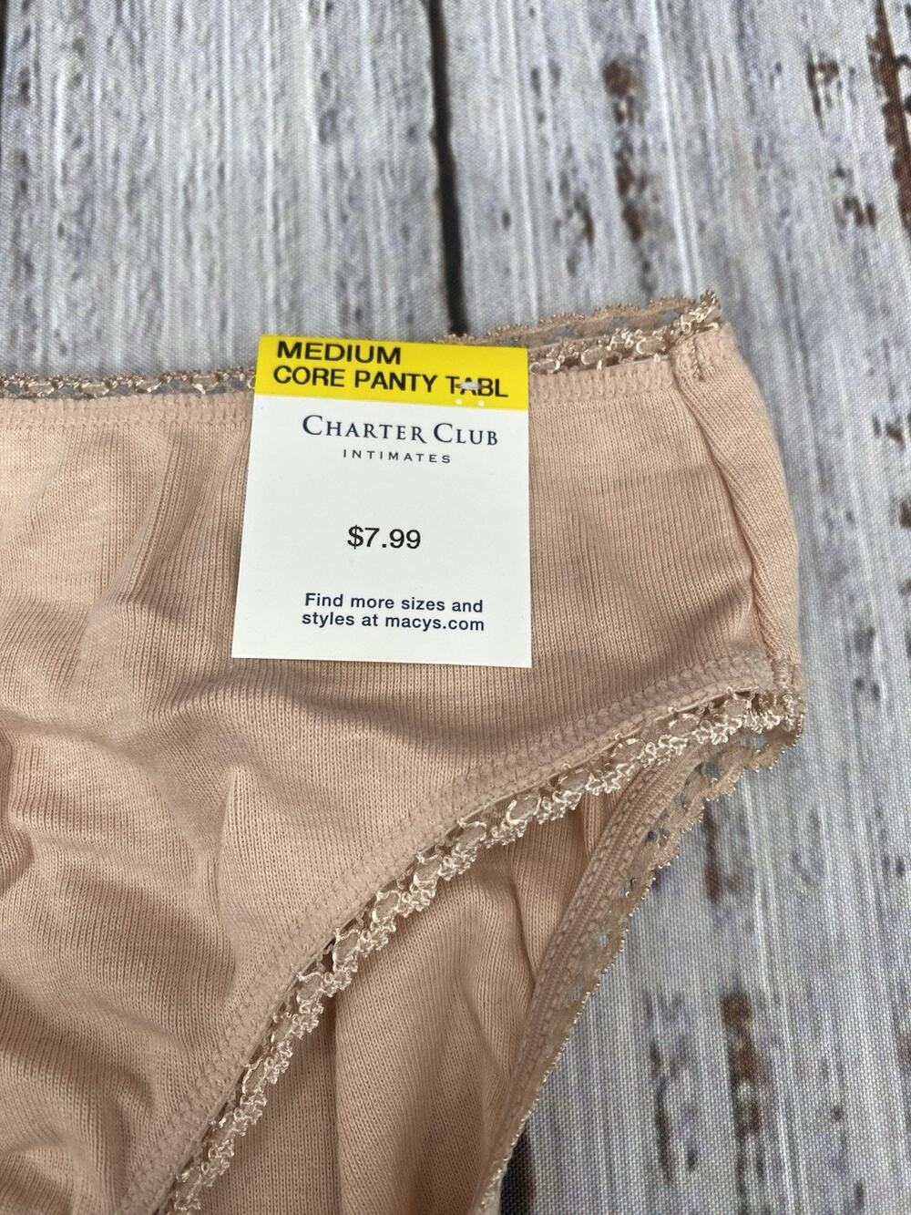 Charter Club Intimates Medium Chai Tan, Nude Core Panty Tabl